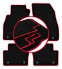 Velour Floor Mats with Red Edge For: Opel Insignia A FL Sedan, Liftback, Station Wagon (2013-2017)