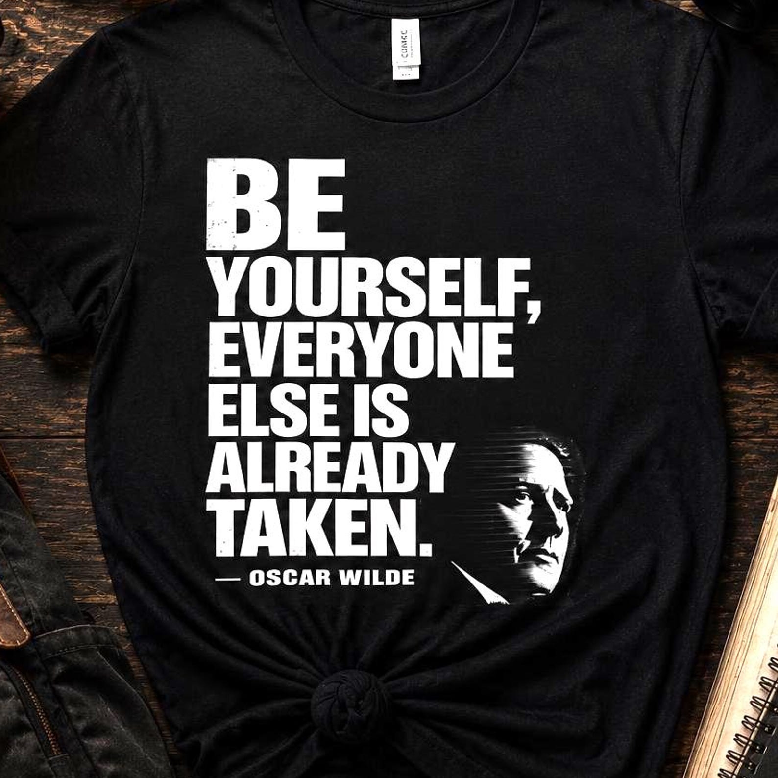 Oscar Wilde Quote Shirt | Be Yourself Everyone Else Is Taken Tee | Vintage Literary Graphic T-Shirt, Book Lover Gift, Poetry Novel Apparel XL
