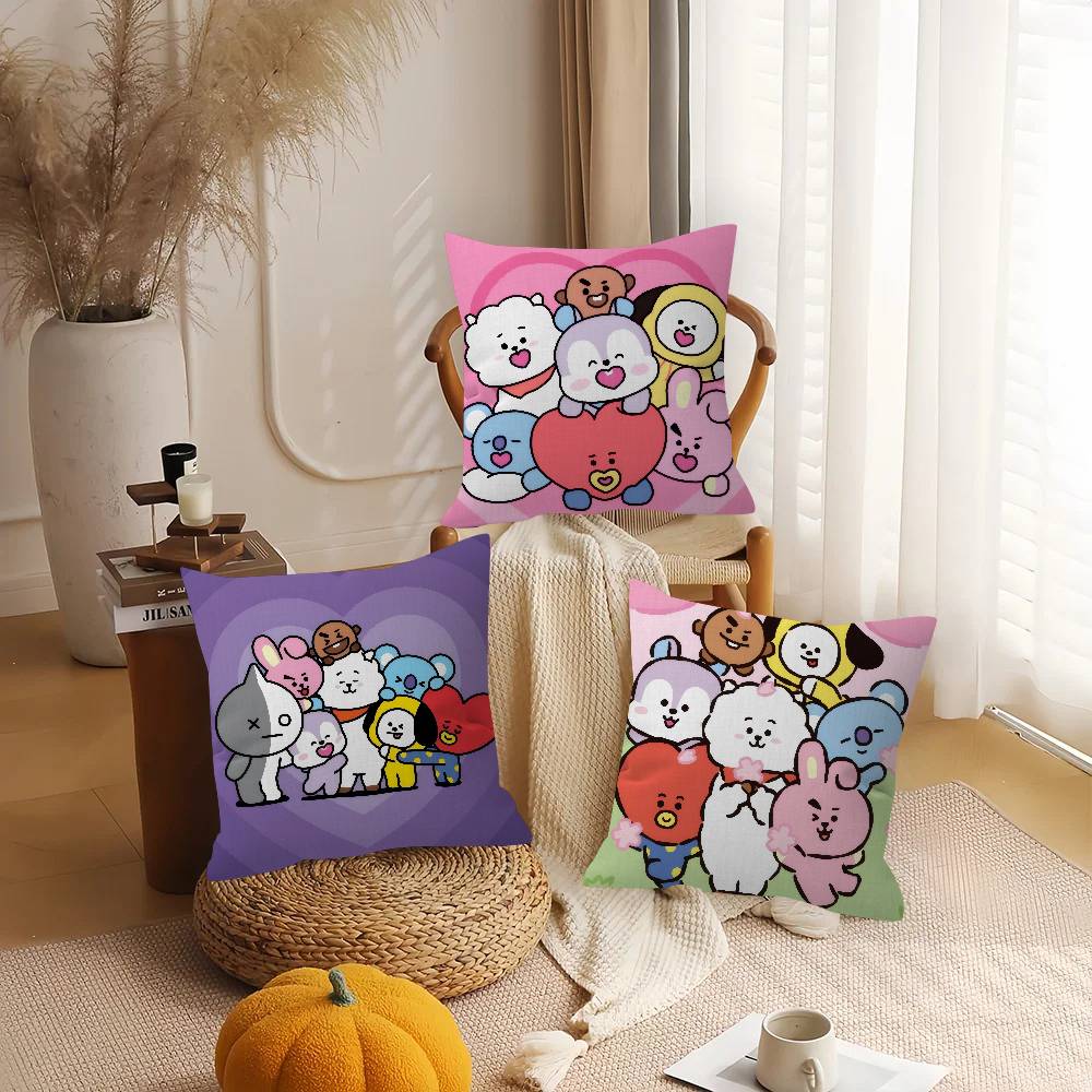 Pillowcase Toon Gift Cushion Cover Bedroom Home Sofa Chair Seat Decor Pillow Case Cute Cartoon Characters B-B-Bt-21