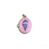 European & American Open-Face Pocket Watch Heart Pendant with 18K Gold Color Retention & Colorful Dripping Oil Painting Design