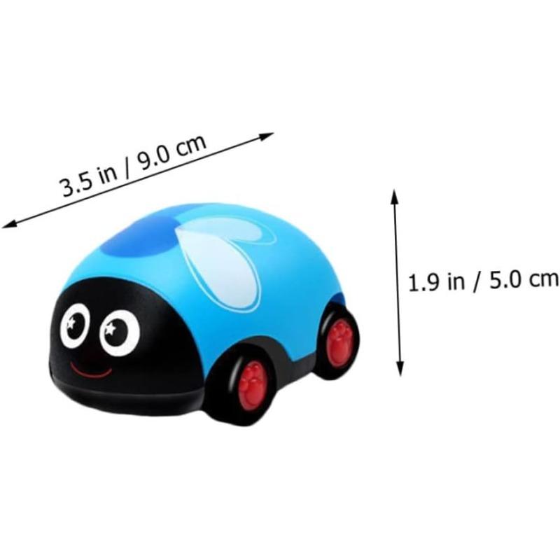 Ladybug Shaped Vehicle for Cognitive Pull Back Car Non Battery Powered Fun for Parent Interaction for Play and Decor