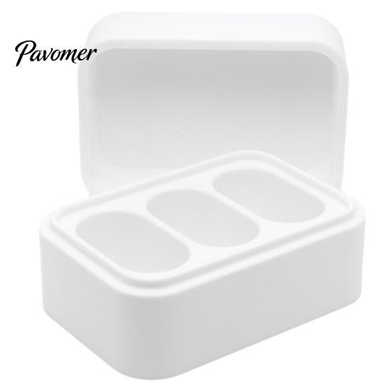 Portable Travel Container for Sticks Solid Antiperspirant Cream Storage Case, 3 Slots Waterproof PLA Organized Scented Paste Display Box Organizer,