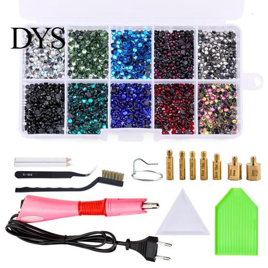 Flatback Rhinestone Setter Wand Hotfix Applicator Kit with 7 Tips, Hot Fix Crafting Supplies Tool, for DIY Clothing Fabric Craft Projects Shoes