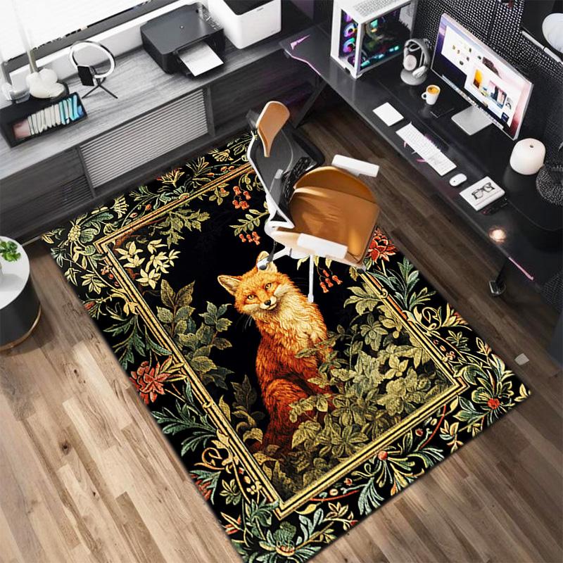 Fox Floral Frame Carpet Is Suitable For Living Room And Bedroom Doormats Office Balcony Decorative Carpet A10