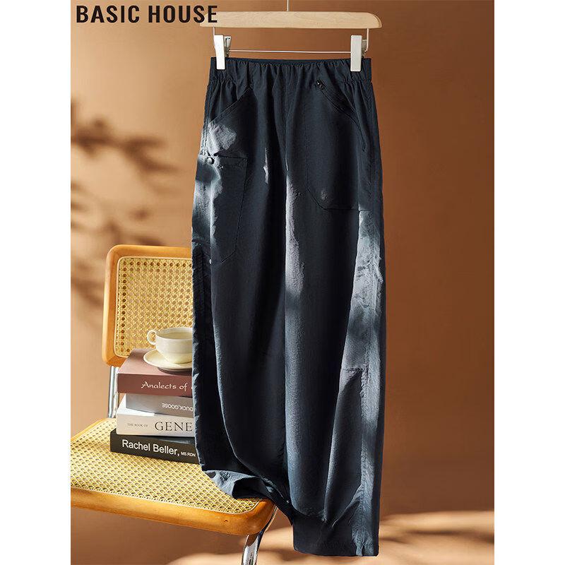 Basic House Women s High-Waist Wide-Leg Casual Pants 2XL