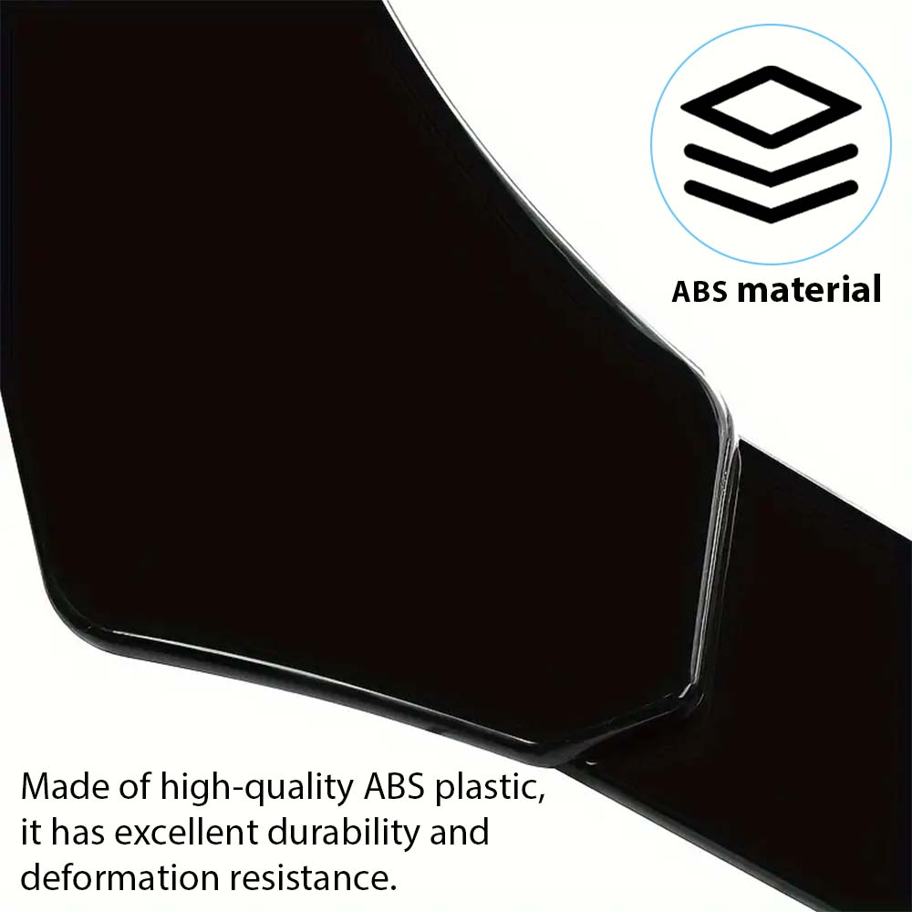 5pcs/ Set Glossy Black Car Front Bumper Lip Splitter Spoiler Diffuser Cover Trim Universal Adjustable Separators Bumper Body Kit