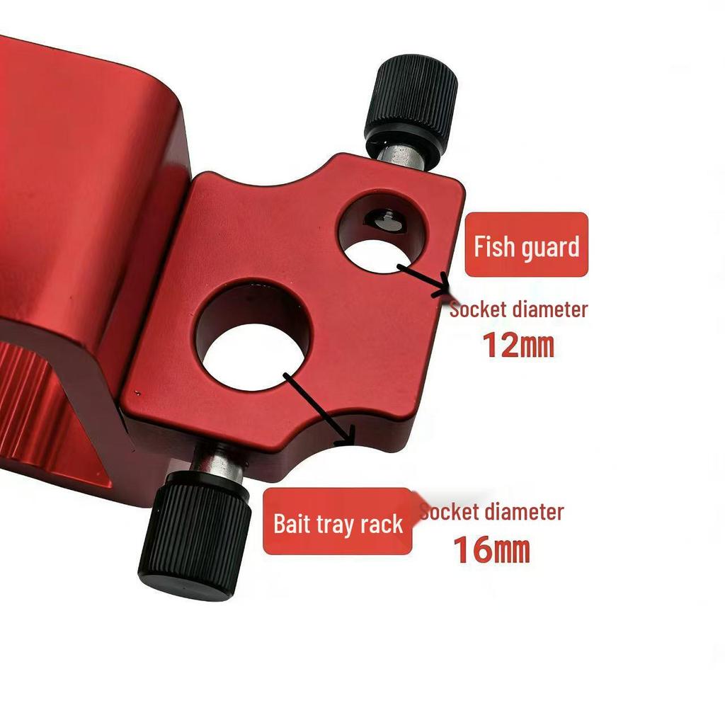 Taiwanese Aluminum Fishing Bait and Rod Holder - 2-in-1 Clip-On Design