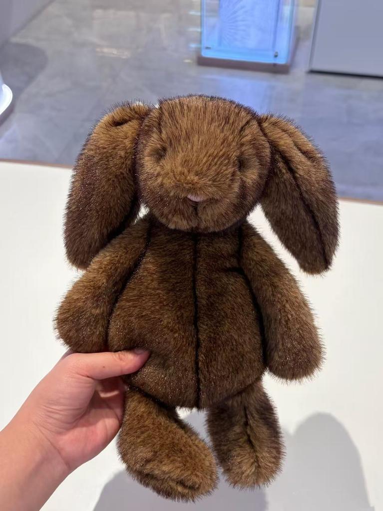Novo Modelo 30cm Coelho de Pelúcia Fofo com Orelhas Longas Boneca Coelho Branco Rosa Muito Macia Pelúcias Dormindo Decoração de Casa Presentes Menina