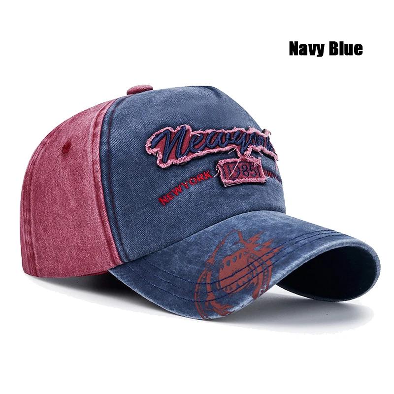 New style washed flying patch three-dimensional embroidered letters baseball cap for men and women youth old sun hat