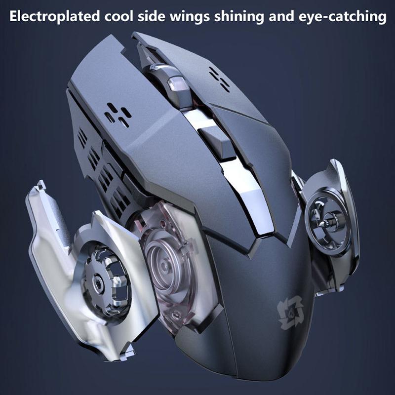 E-Sports Spielmaus Leuchtend Kabelgebunden Kabellos Bluetooth Leise Büro Student Unisex 2.4G Drei-In-Eins Optische Maus