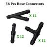 36pcs Hose Connector Black Fittings Nozzle Splitter