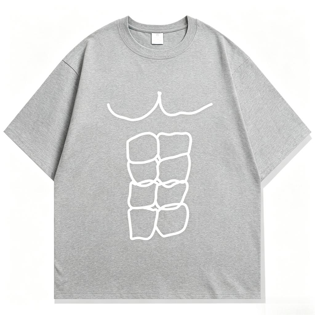 Funny Fitness Abs Printed T Shirts Graphic T Shirts High Quality Unisexs And Unisexs Short Sleeved T Shirts Unisexs Sportswear Tops