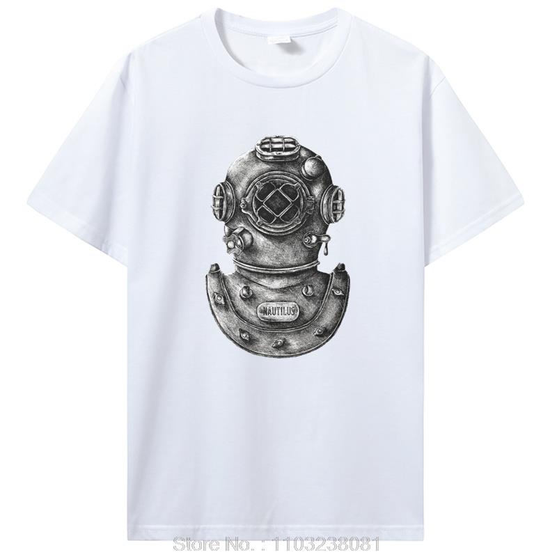 Dive Scuba Diving TShirt For Unisex Helmet Soft Summer Tee Cotton T Shirt High Quality Streetwear