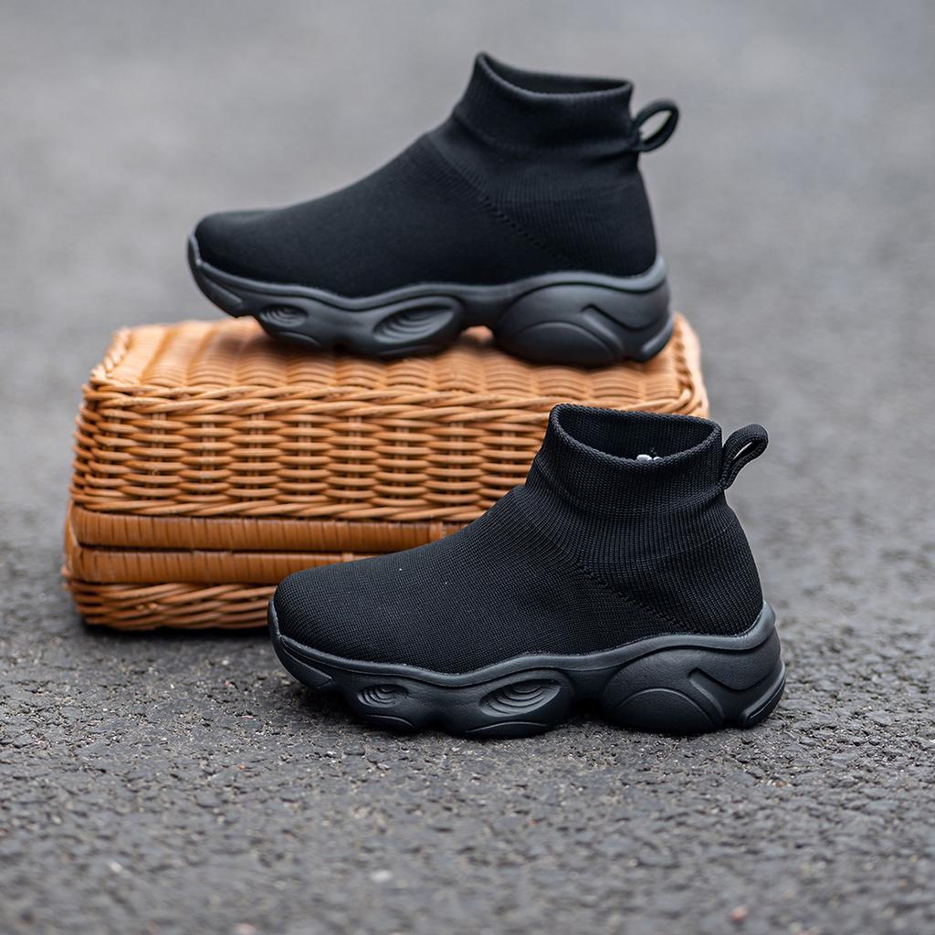 Luxus Designer High Top Kinder Sneaker Mode Strick Bequem Lässig Lauf Sport Schuhe Für Jungen Und Mädchen