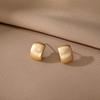 European American High-End Gold Geometric Earrings for Women Large Ring Ear Jewelry Alloy Buckle Cold Wind Ear Rings