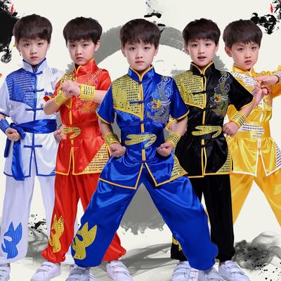 Children's Martial Arts Performance Clothing Short-sleeved Tai Chi Clothing Competition Clothing Practice Clothing