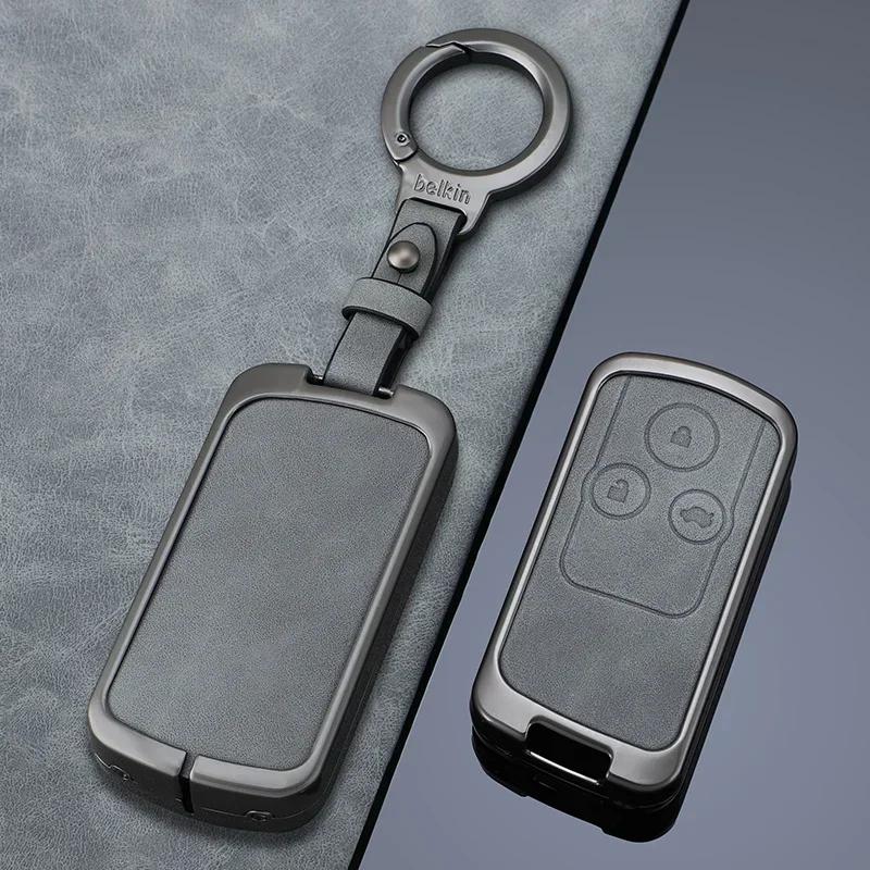 Shell Fob For Honda Fit Jazz Shuttle Gp2 Spada Stepwgn Rg1 Freed Spike Ge6 Zinc Alloy Leather Car Remote Case Key Cover Keyless