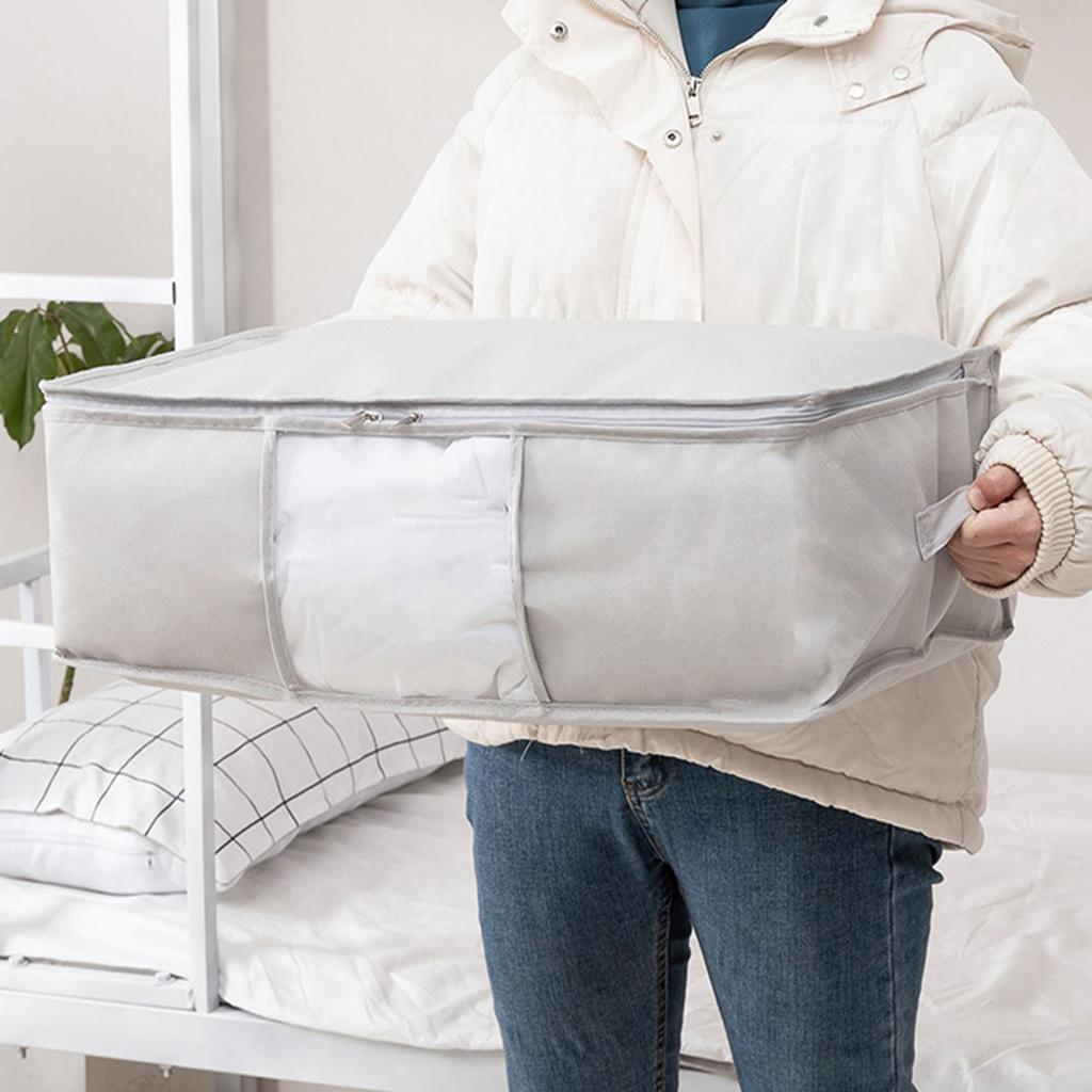 Aufbewahrungstasche für Quilts, große Kapazität, wiederverwendbar, langlebig, aus Vliesstoff, Aufbewahrungstaschen für Kleidung für Studenten, Reisen, Wohnheim