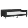 VidaXL Lit de jour avec matelas noir 100x200 cm tissu 3197415