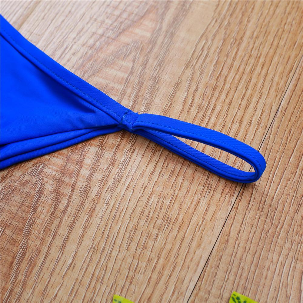 New Sexy European & American Solid Color Underwire Bikini Women's Swimsuit
