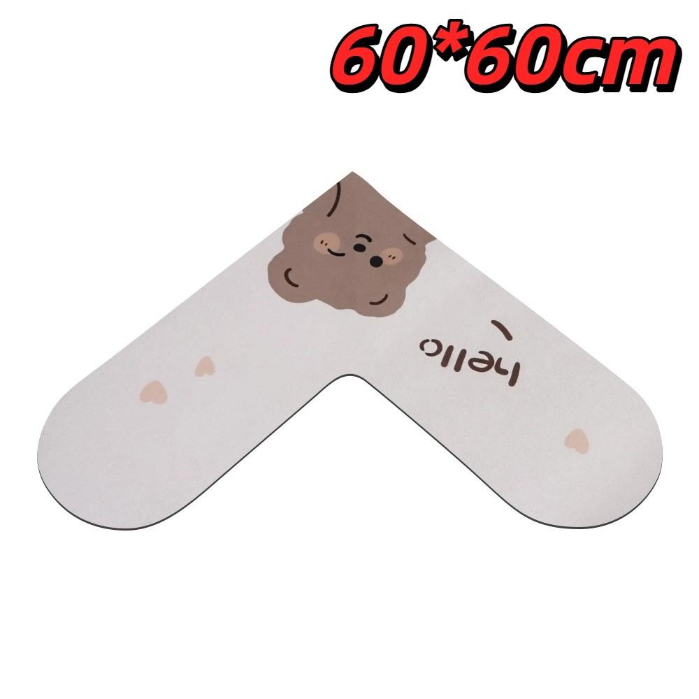 

Luxury 60*60cm Kitchen Carpet L-Shape Oil-Proof Anti-Slip Floor Mat Soft Wipable Surface Waterproof Doormat Kitchen Floor