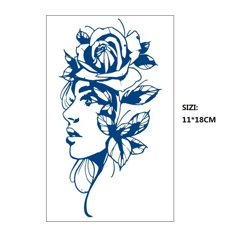 Emmy Naklejka Tatuaż Ziołowy Stopniowa Zmiana Geometryczny Gwieździste Niebo Łańcuch z Gwiazd Trwały Nieodblaskowy Naklejka Transferowa Wodna