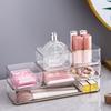 6Pcs Clear Desk Drawer Organizers Set Stackable Bathroom Storage Makeup Organizer Transparent Storage Box Bins Kitchen Gadget