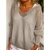 Casual Lightweight Knit V-Neck Sweater for Spring/Autumn