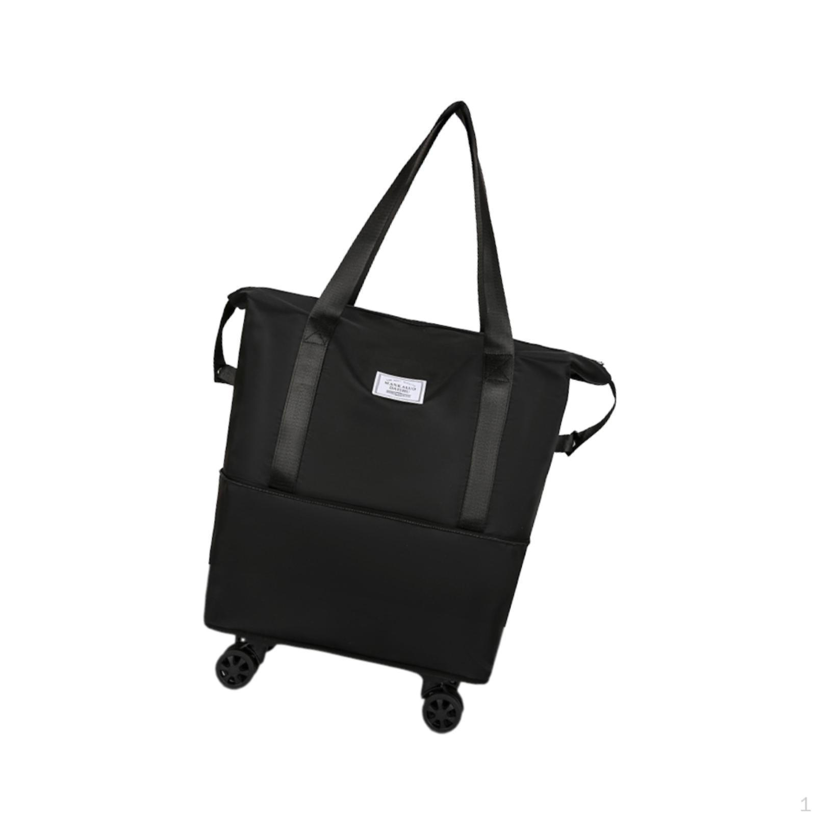 

Складная дорожная сумка-мешок с возможностью расширения, с колесами в сложенном виде для ручной клади Black Single Expand