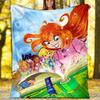 1pc W-Winx Club Theme Blanket - Digital Print, Polyester, Cozy for All Seasons, Perfect for Outdoor, and Travel