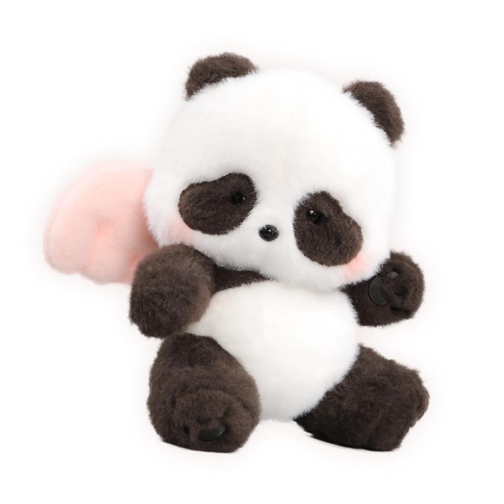 52TOYS Panda Roll Série Plná lásky - Plyšová panda [Panda Gungun] Vycpaná panda, Roztomilé zvíře, Šité obalené, Nadýchané, Realistické, Relaxační, Pohyblivé