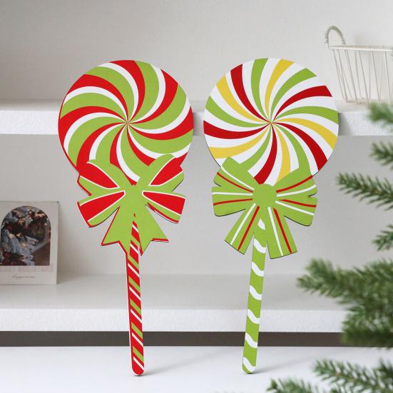 Christmas Lollipop Yard Sign Xmas Candy Lawn Sign Winter Holiday Lollipop Decoration for Indoor Outdoor Pathway Patio Decor