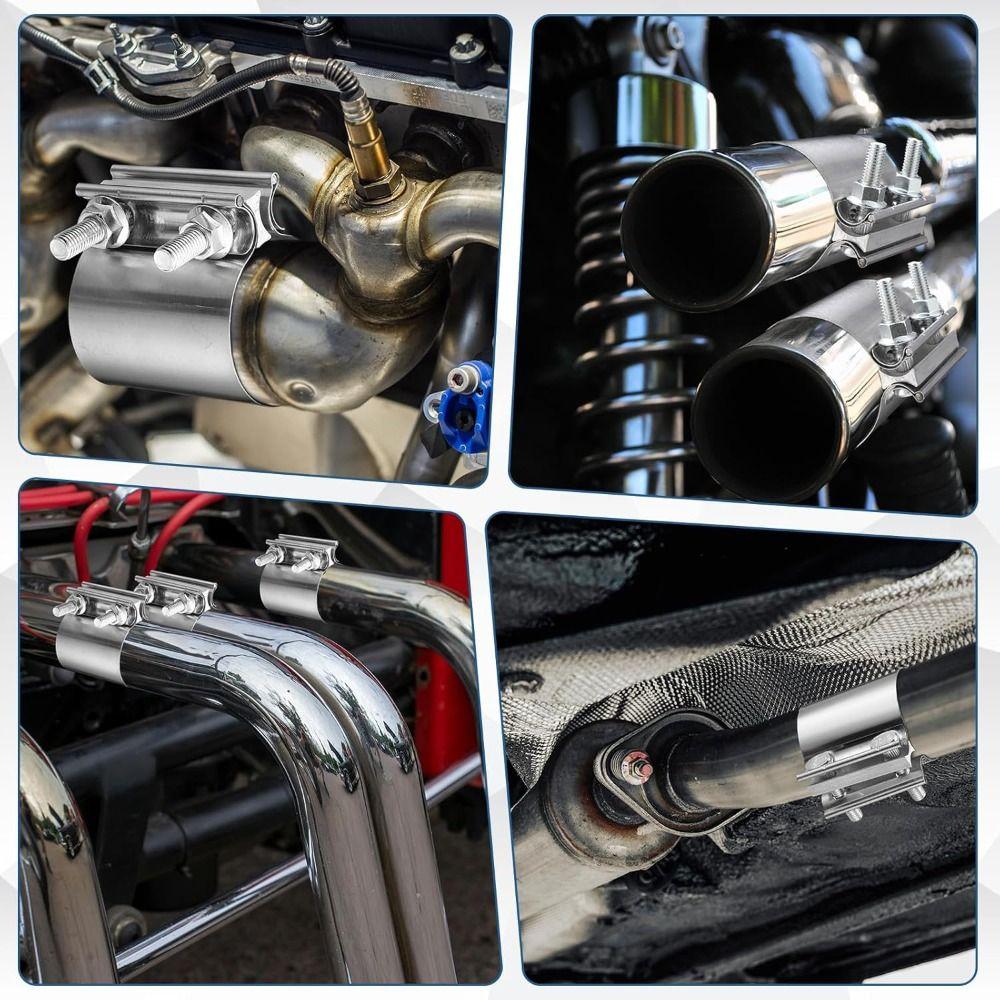 40/45/50/55/57/60/63mm Exhaust Pipe Clamp Universal Exhaust Clamp  Car Exhaust System