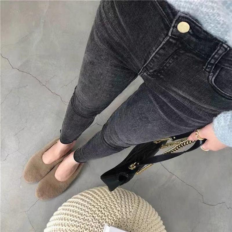 Women s High-Waisted Black-Grey Skinny Crop Jeans - 2025 Style, Stretch, Frayed Hem 31