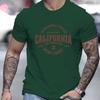 Summer New California West Coast Print T-shirt For Men Short Sleeve O-neck Cotton Tees Daily Casual Clothes Oversized Unisex Top