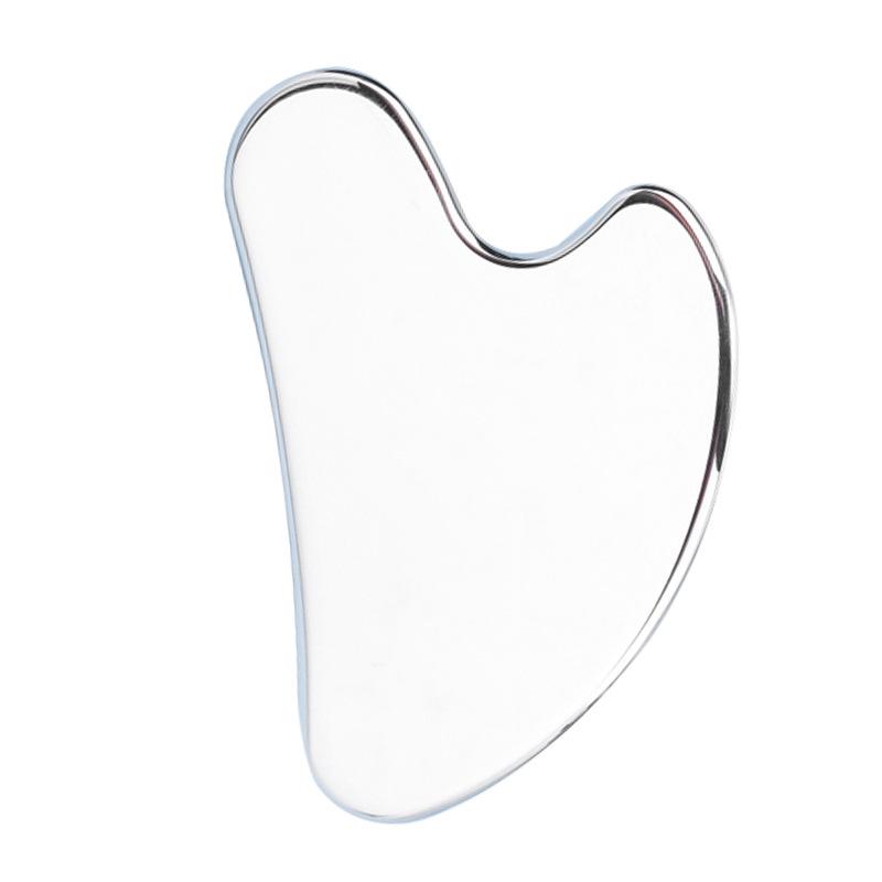 Outil de Massage Facial Gua Sha en Quartz Rose en Forme de Cœur