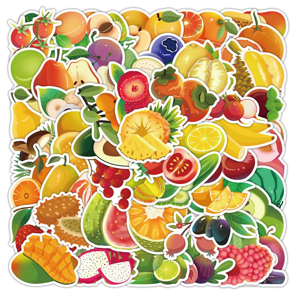 Original Fruit Cartoon Stickers - 60 Waterproof Sheets for Phones & Notebooks