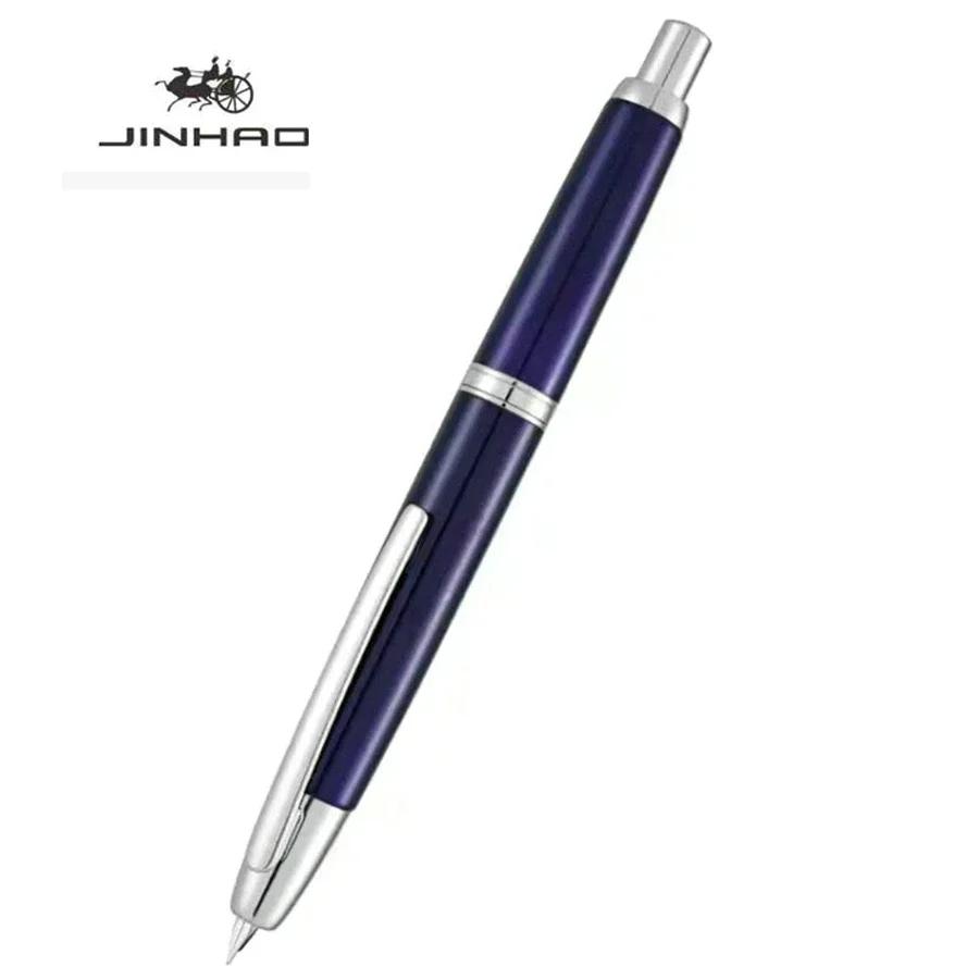 JINHAO 10 Druck-Einziehbare Füllfederhalter EF/F Feder Handpoliert Rosa Tinte Stift mit Konverter Büro Schulbedarf A1