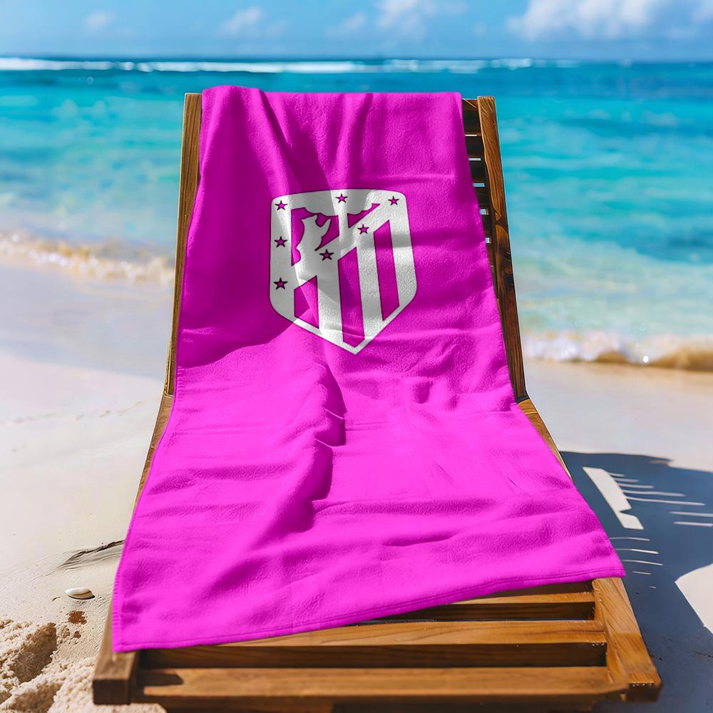 Atletico Madrid Beach Towel Super Soft Absorbent Comfortable Lightweight Perfect For Traveling Yoga Camping And Swimming