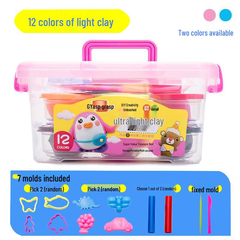 Odorless Colored Clay for Kids - Available In 12, 24, or 36 Colors, Perfect for DIY Play and Kindergarten Projects.