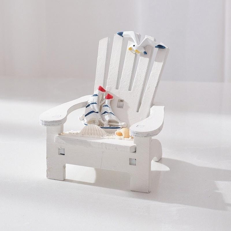 1PC Mini Beach Chair Ornament Ocean Scene Decor Photography Props Summer Gift