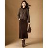 Women's Maillard Plaid Velvet Two-Piece Skirt Set