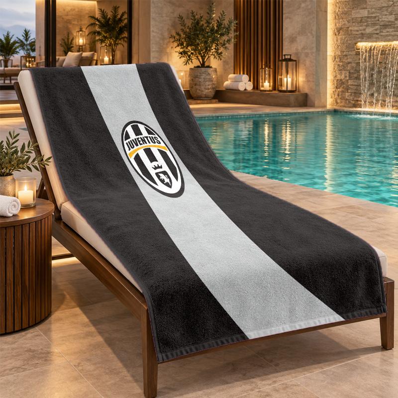 Beach Towel with Juventus Design, Quick Dry Lightweight Towel for Swimming Pool Travel