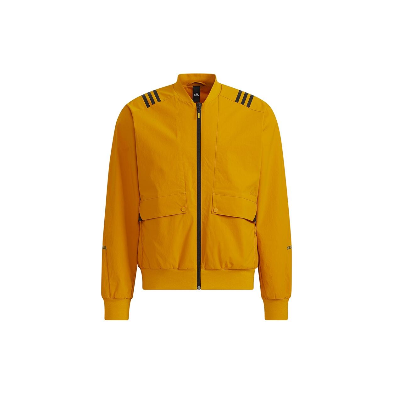 adidas Th Wv Bomb Jkt Stripe Printing Sports Jacket Gold Color Men s H40234 L