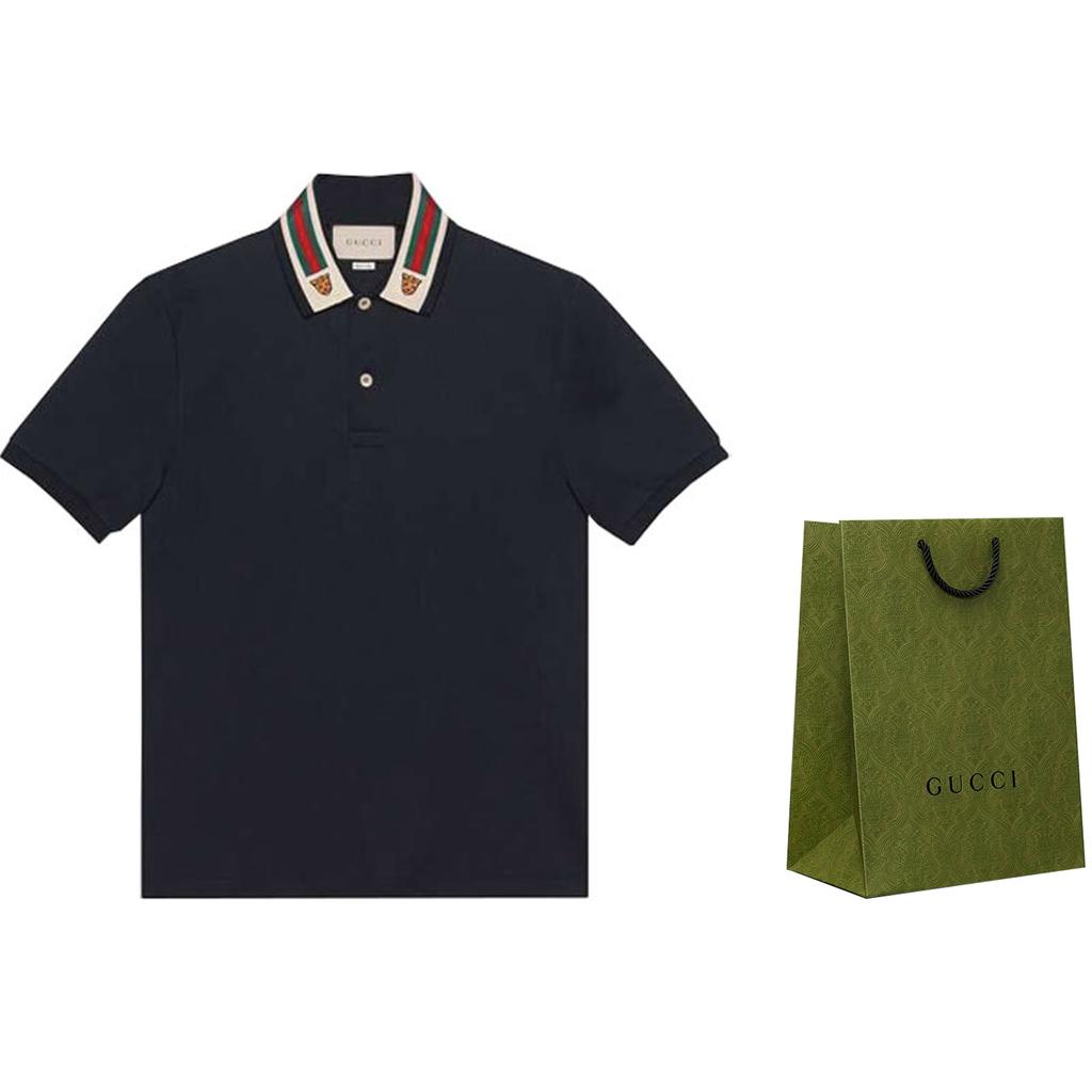 GUCCI Polo Shirt Men's Dark Blue 545714-XJAGU-4685