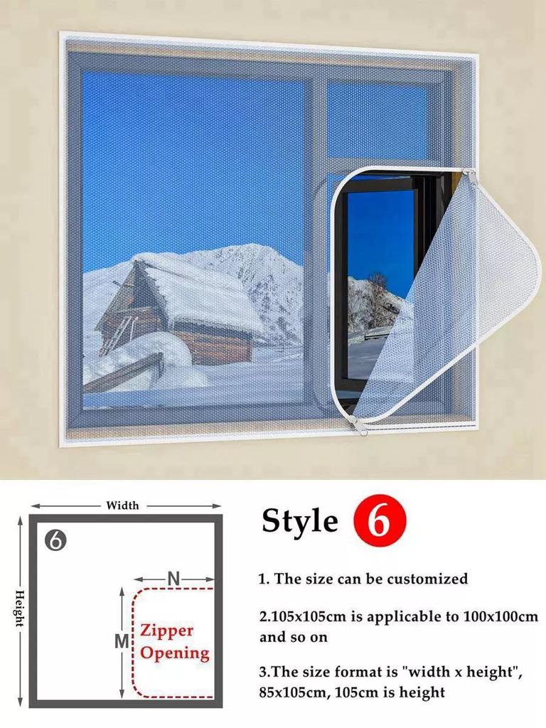 Window Winter  Heat Insulation Film Warm Double Layer Windproof Curtain With Zipper Self-Adhesive Window Heat Protection Film