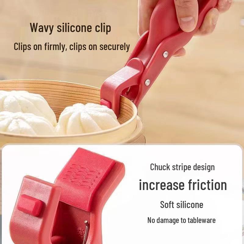 Non-Slip Silicone Dish Lifter - Multi-Functional, Anti-Scald Kitchen Tool