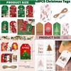New Christmas Pattern Christmas Gift Tags Hanging Rectangle Shape Gift Label Cards Christmas Message Cards Holiday Crafts