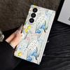 Magnetic Adsorption Phone Case For Samsung Galaxy Z Fold 7 6 5 Fold7 Fold6 Fold5 5G Retro Flowers Pattern Clear Shockproof Cover