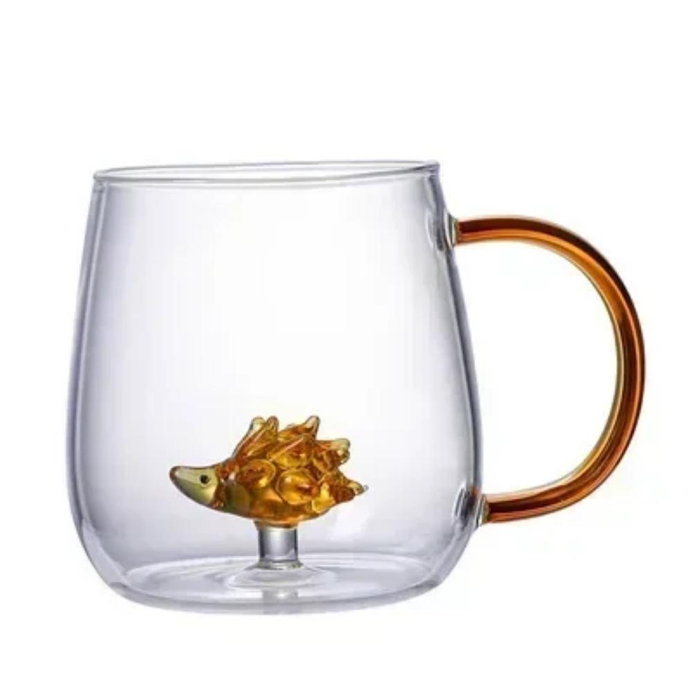 Cartoon Animal Shape Glass Home Cute High Borosilicate Glass Single Layer Cup Living Room with Guests Juice Cold Drink Cup